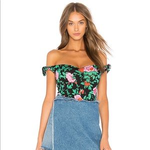 Revolve off the shoulder floral bodysuit